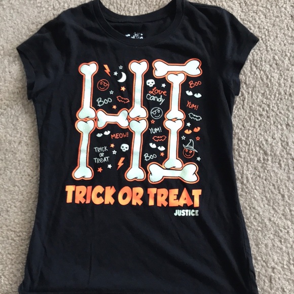 NWT Girls Justice Black Short Sleeve Top w//Different Pictures